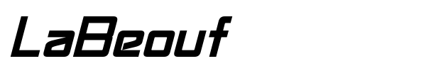 LaBeouf font preview